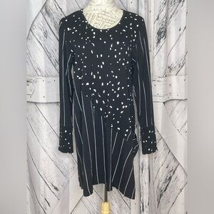 Snapdragon & Twig black & white Lagenlook dress Small